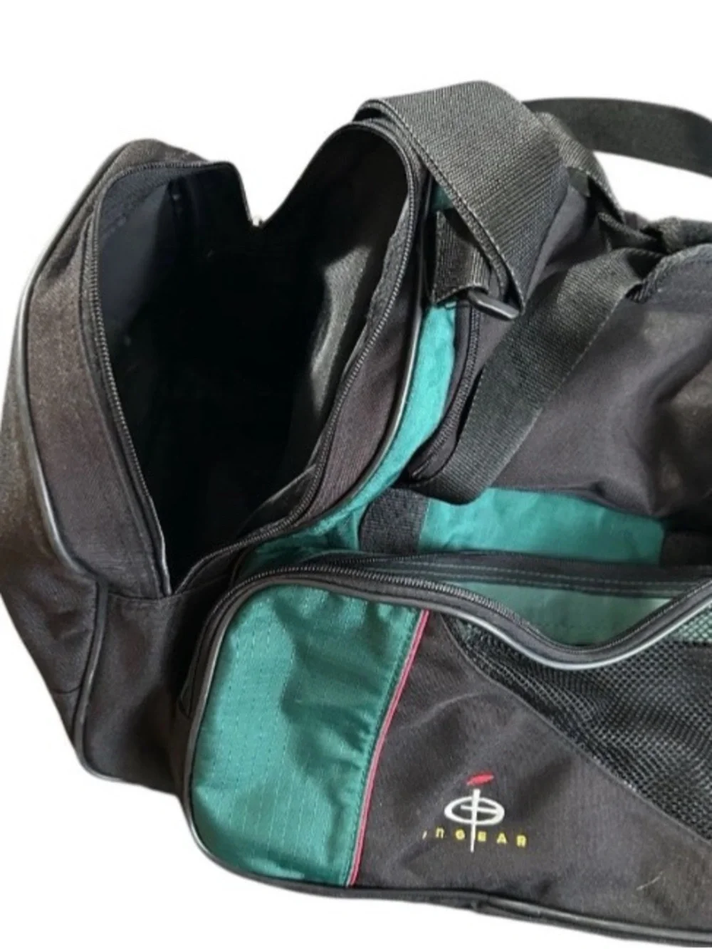 Vintage InGear Duffel Gym Travel Bag Large Compartment Side Pockets Multi Strap